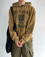 Crack Velvet Hooded Zip-Up