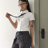 【ネクタイセット】Lovell Geekchic レーススリット半袖シャツ