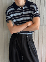 [S/S] Inconnect stripe kara half knit(3color)