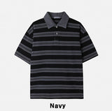 Kiyoshi Stripe Rugby Short Sleeve T-Shirt