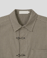 (UNISEX) Fireman Buckle Check Shirt