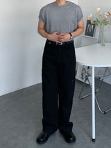 Shoulder button henry neck knitwear