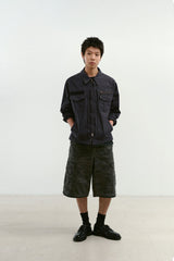 Camo Field Cargo Shorts (Washed Gray)