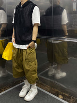 Metal Nylon Cargo Half Pants 3C