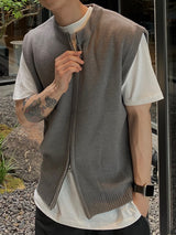Round Knit Vest 3C