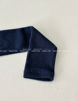 shoulder unbalanced ribbed cardigan