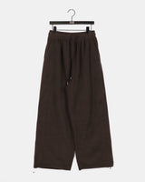 Leno incision fleece two-way wide pants