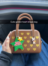 Silicone Heart Bag Brown