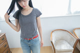 slub layered neck short sleeve top(4colors)