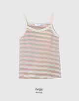 Cozy Border Cotton Rib Sleeveless (4color)