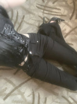 Pani Low-Rise Black Bootcut Pants