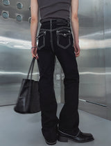 [LANARCH] Edged Stitch Bootcut Denim