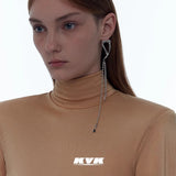 KVK SPIDER Venom Tassel Asymmetrical Stud Earrings
