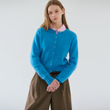 RVS Round Neck Cardigan Blue