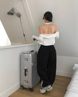 [BELLIDE MADE] Holter neck camisole + cardigan setup