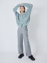 DISTRESSED NET KNIT SHIRTS