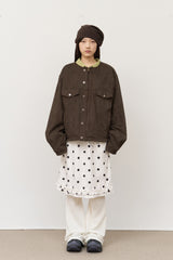 Node Collar Suede Jacket