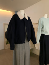 Boa Collar Short Blouson Jacket