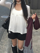 ミオン レース Vネック フレア Tシャツ