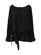 chic loose belted strap knit (3color)