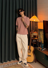 Hidden-button collar Knit 9COLOR