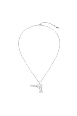 Love Gun Pendant Necklace (WH)