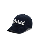 Applique Logo Corduroy Ball Cap - Navy
