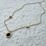 Obsidian Medallion Necklace