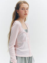 Halter Button T-Shirt (Pink)