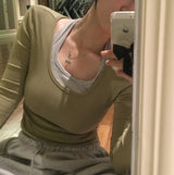 [Bellidmade/5color] メイデンスクエアフライライス長袖Tシャツ