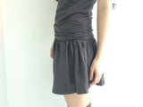 Shirring Flared Dress