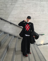 No.1493 D ロールアップボタン ニット (3color)