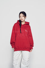 24FW SNOW BEAR HODDIE DARK RED