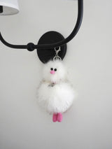 Cosymosy Ugly Bird Keyring - White