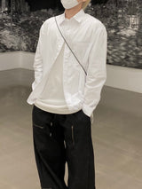Cotton string long sleeve shirt