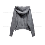 Sein High Neck Hood Knit Cardigan