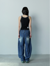 NOKIN SIDE DIRTY LOGO DENIM BANDING PANTS UNISEX