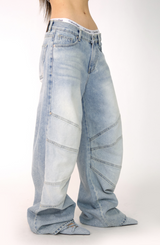 wing denim pants(2color)