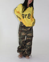 [UNISEX] Patch Military Camo Wide Pants