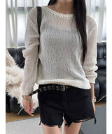 See through loose fit knit(3color)