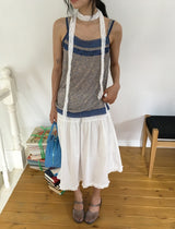 Diez Lace Flower Layered Sleeveless