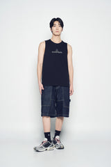 25SS ラウンディングシンボルロゴスリーブレス ブラック