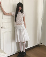 Puffu Frill Lace See-Through Frill T-Shirt