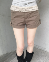 コットンロールアップショートパンツ