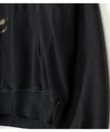  'GL' Logo Vintage Washing Hoodie [ BLACK ]