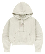 MGD SERIF LOGO CROP HOODIE