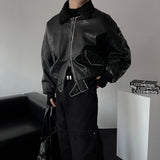 ALL Coyote Sealing Leather Bomber Jacket (2 colors)
