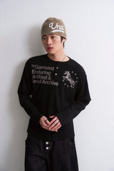 Unicorn Henley Neck Long Sleeve Black