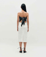 Draped Long Skirt _ WHITE