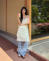 [MADE] Tep see‑through layered dress & wrap skirt set